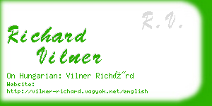 richard vilner business card